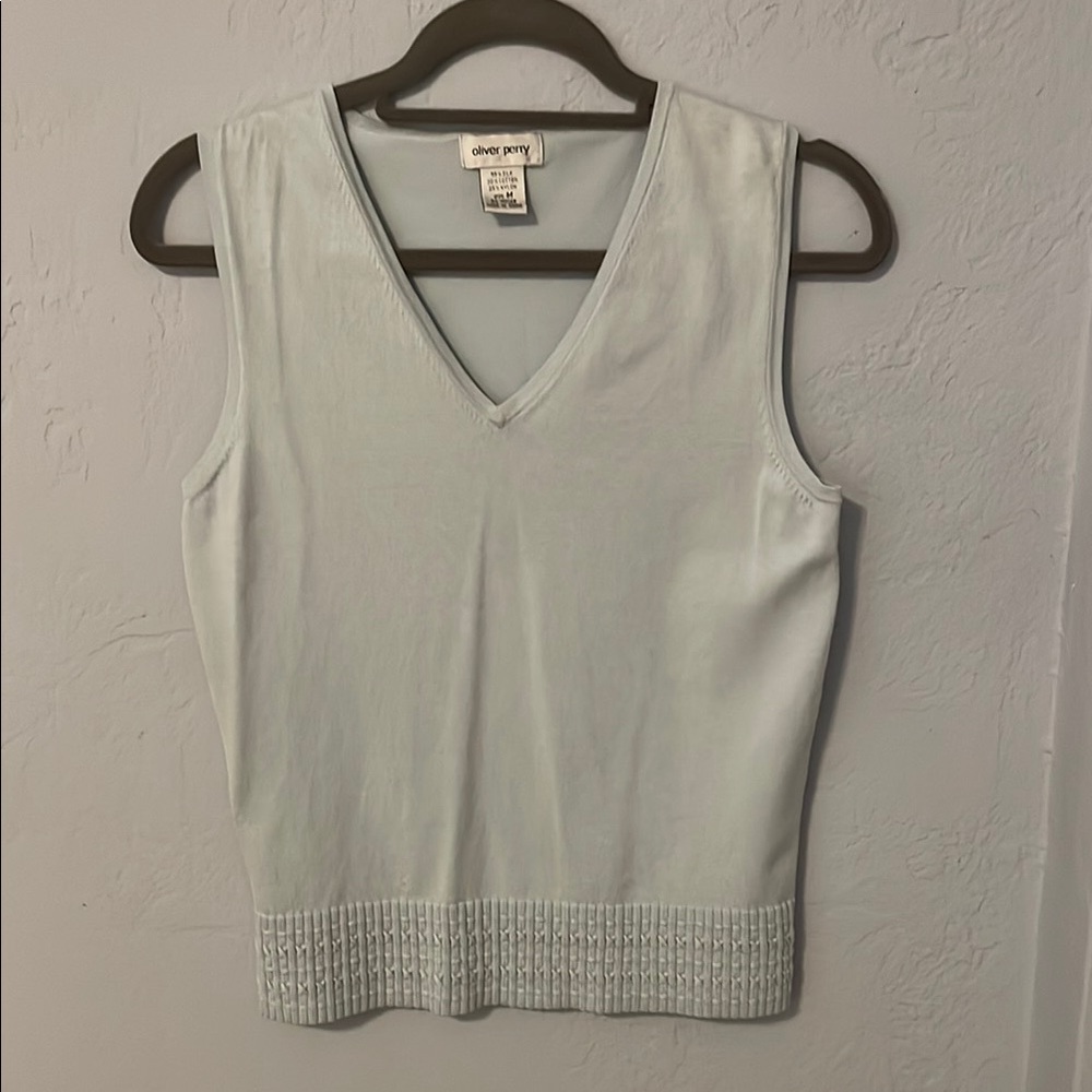 Oliver Perry Silk Blend Summery Tank and Cardigan Set Size M